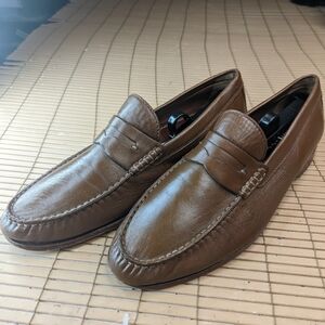 HS Trask Cognac Light Tan Brown Penny Loafers Shoes Size men's Excellent 11.5M